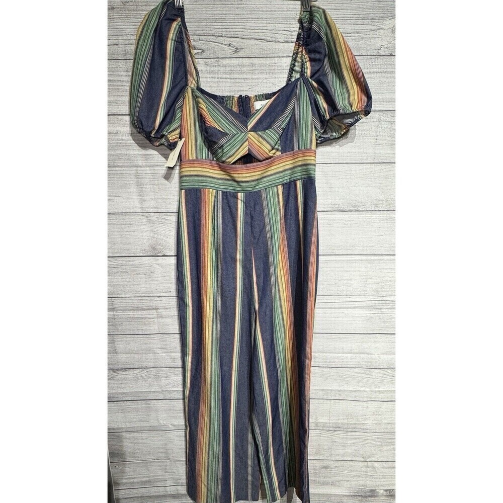 New Anthropologie Lauren Puff-Sleeved Jumpsuit by Ali & Jay  SIZE M - Picture 3 of 9